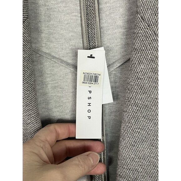 Topshop | Gray Open Front Blazer Sz 6 Preppy Travel Party Office - Picture 3 of 4